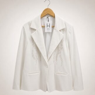 Blazer Blanco Bordado