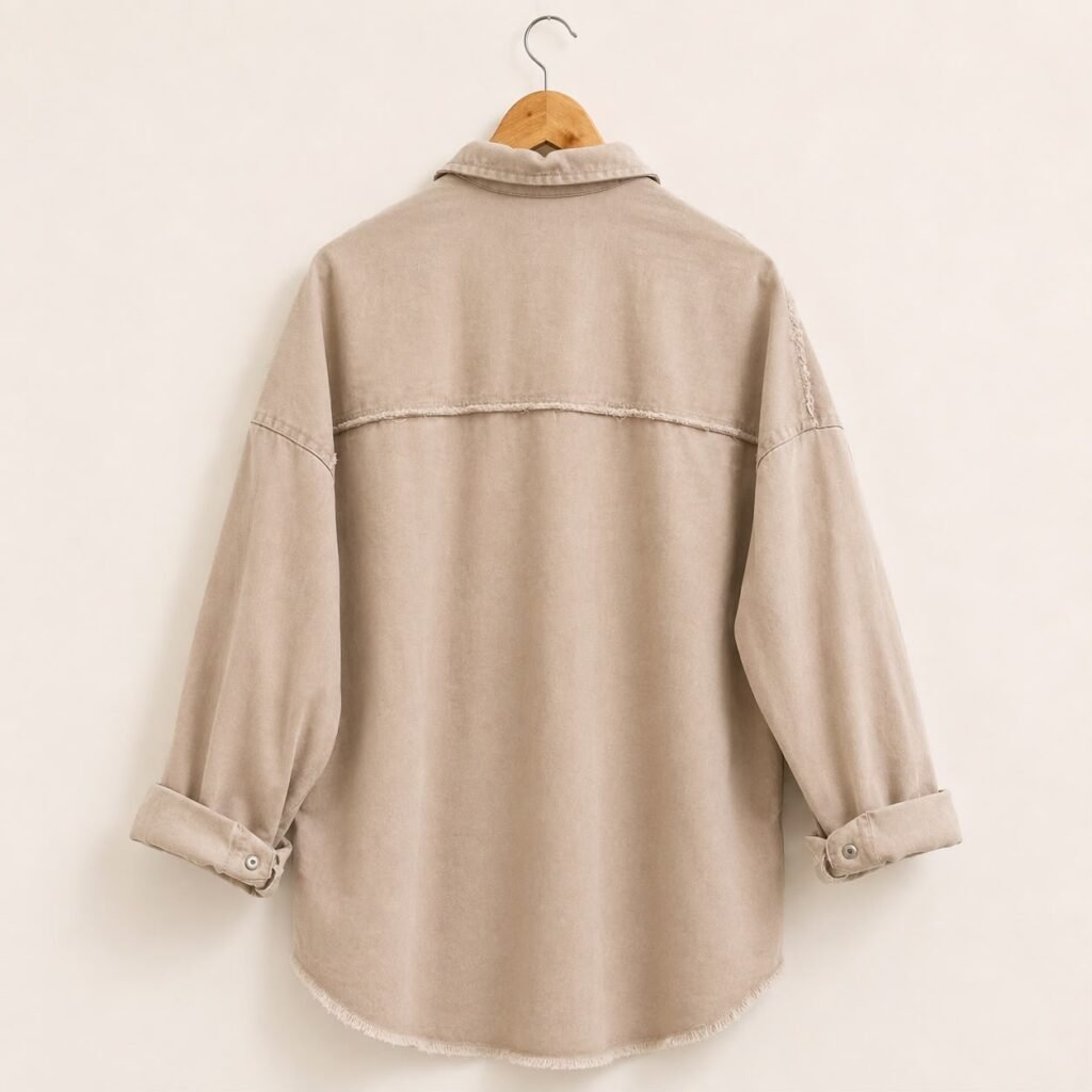 camisaco beige atras bordado