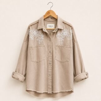 Camisaco Beige Bordado