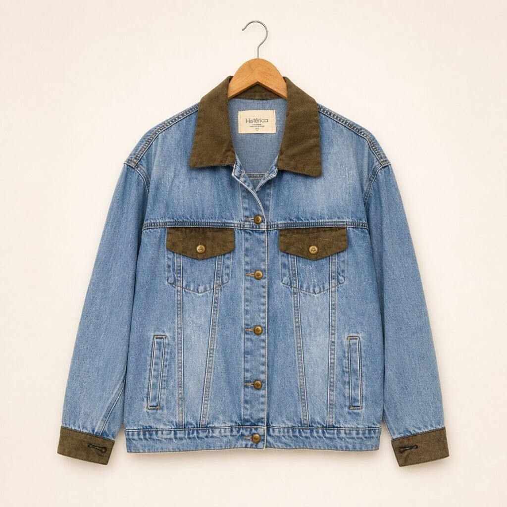 campe jean con verde