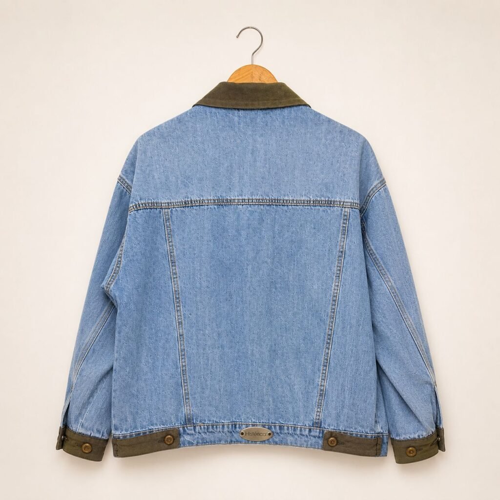 campe jean con verde atras
