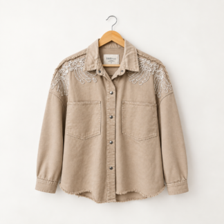 Camisaco Beige Bordado